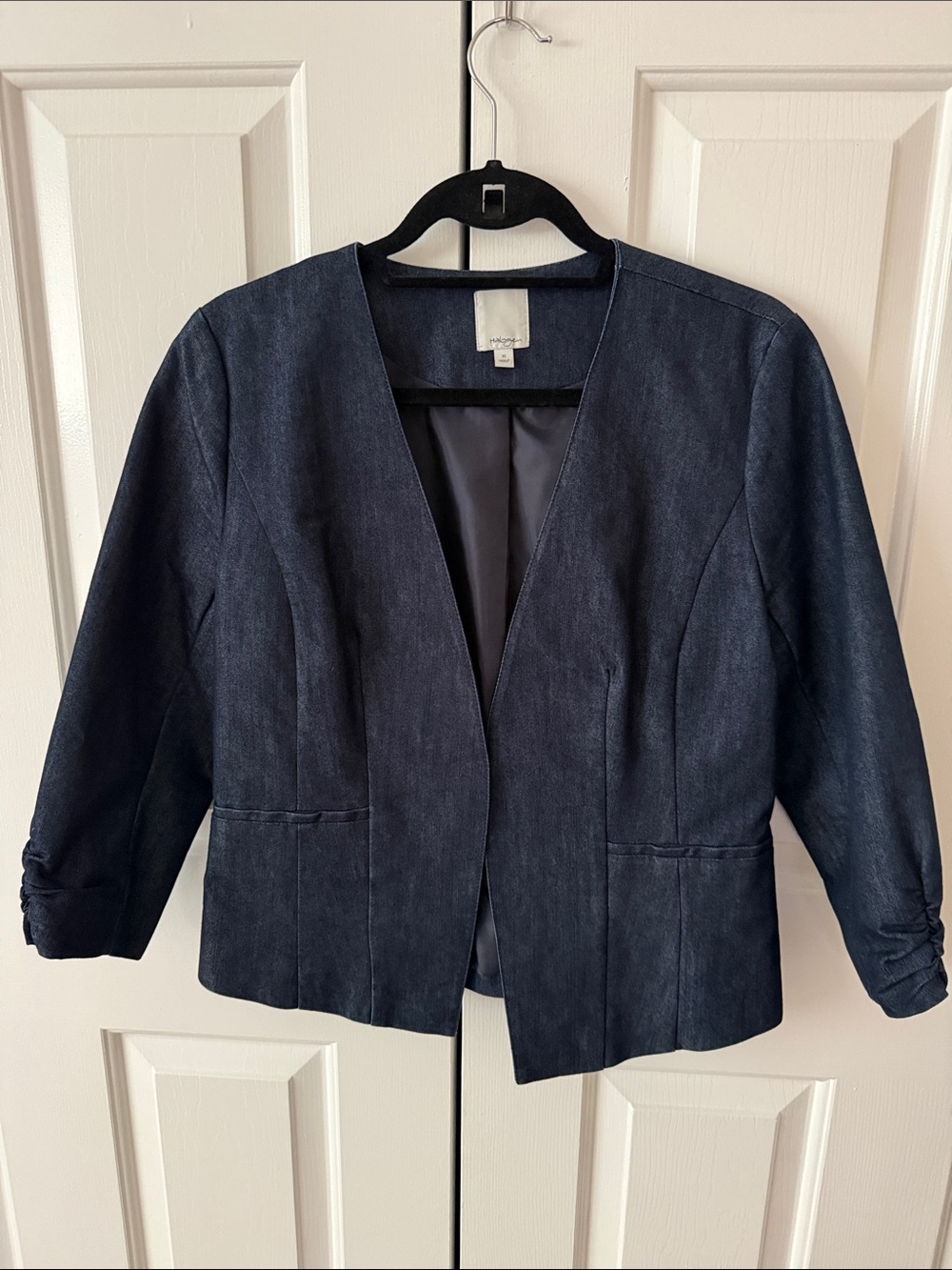 Halogen Dark Navy Open-Front Blazer size 10